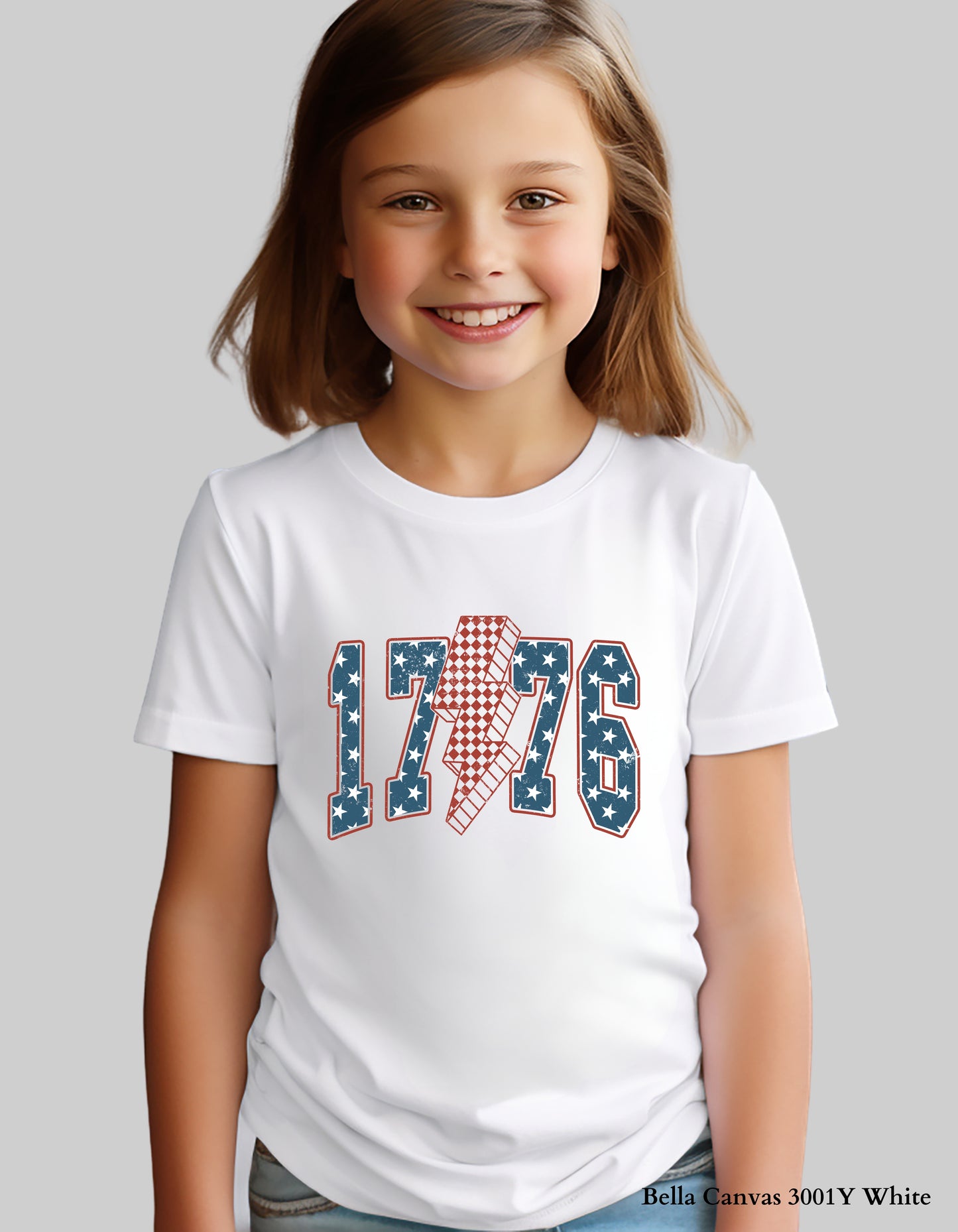 Kids 1776 Lightning Bolt Shirt or Sweatshirt – Patriotic 4th of July Matching Family Tee