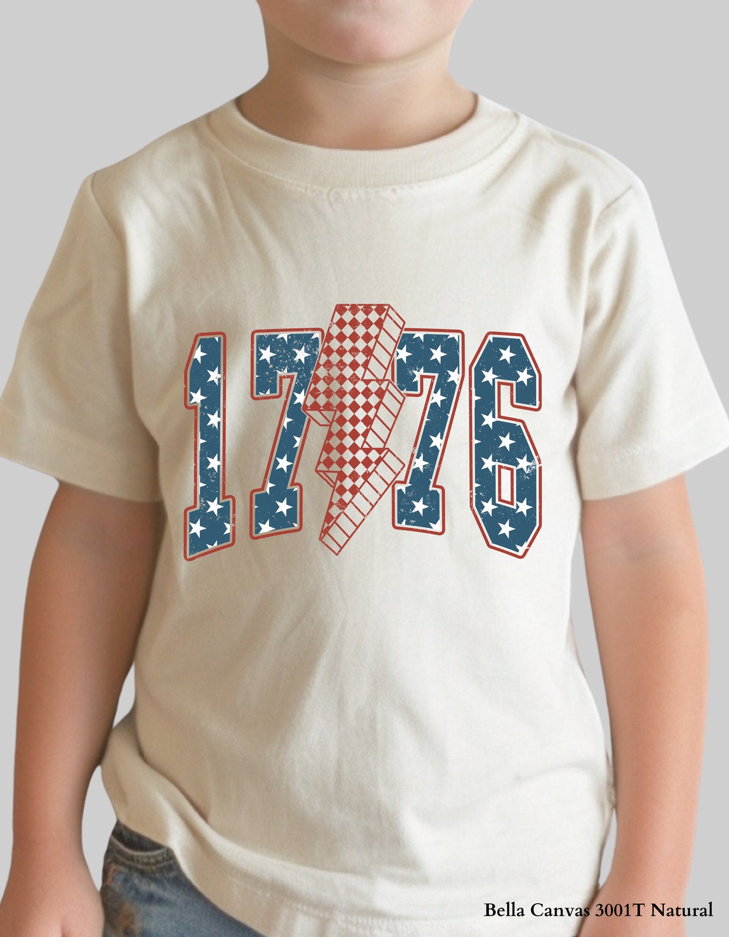 Kids 1776 Lightning Bolt Shirt or Sweatshirt – Patriotic 4th of July Matching Family Tee