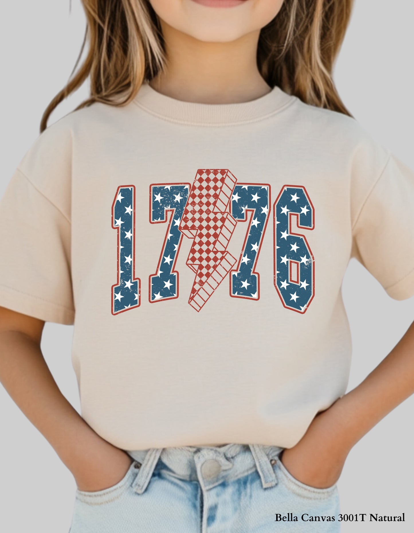 Kids 1776 Lightning Bolt Shirt or Sweatshirt – Patriotic 4th of July Matching Family Tee