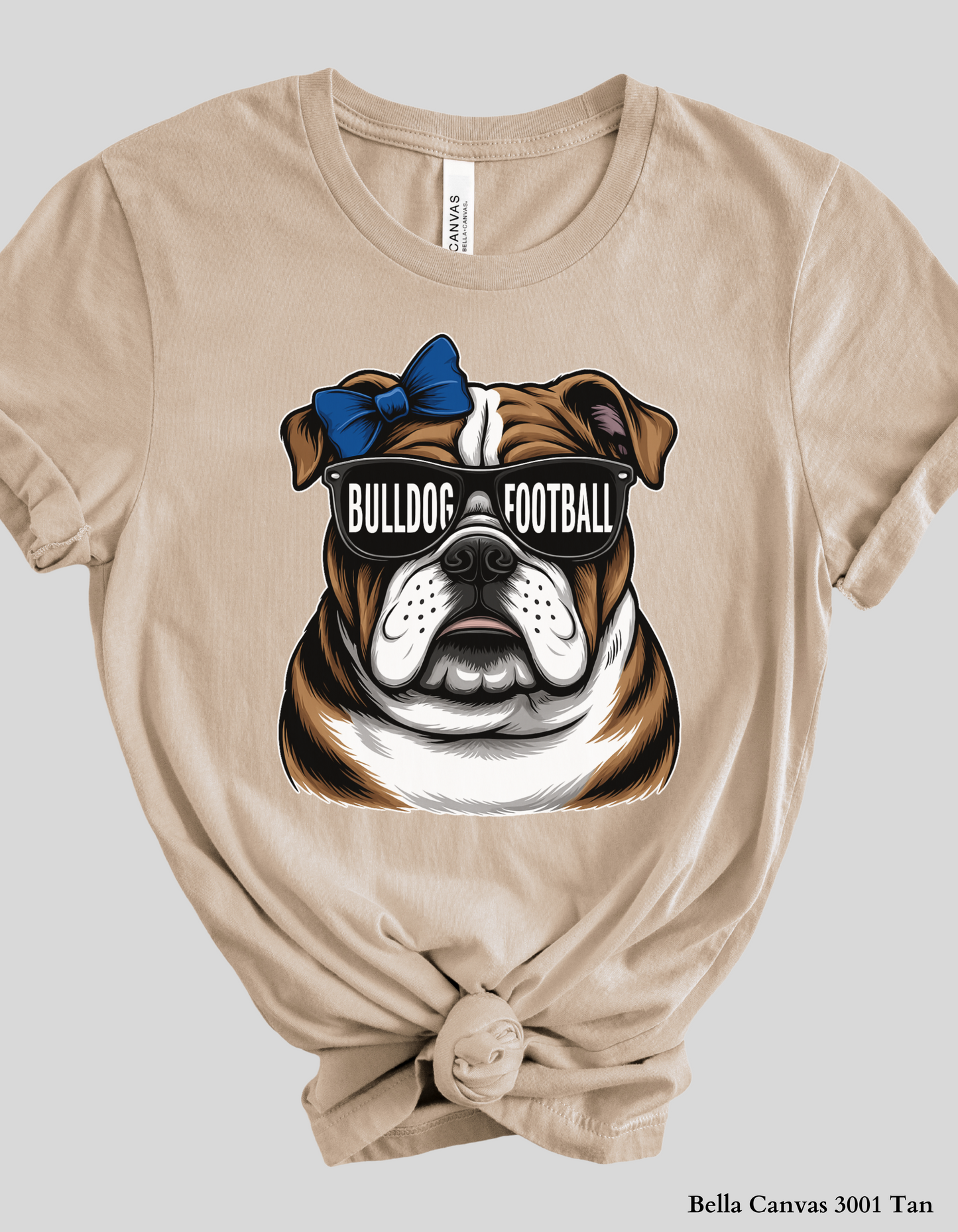 Bulldog Football Mascot Tee or Sweatshirt – Cute Game Day Design (Adult Sizes)