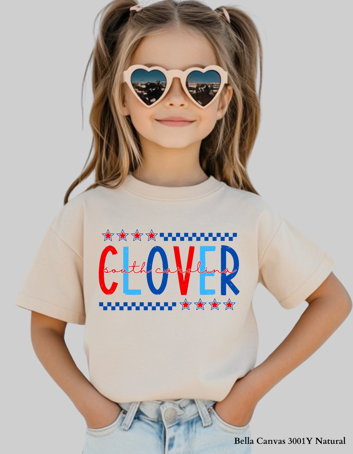 Kids’ Clover Fourth of July Shirt – Patriotic Hometown Tee (Infant, Toddler & Youth Sizes)