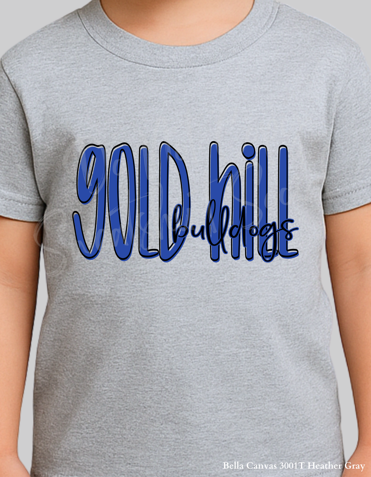 Gold Hill Bulldogs Lettered Look Tee – Royal Blue (Youth Sizes)