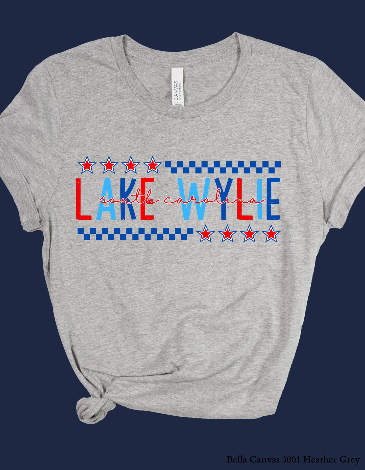 Lake Wylie SC Fourth of July Shirt – Patriotic Red, White & Blue Hometown T-Shirt