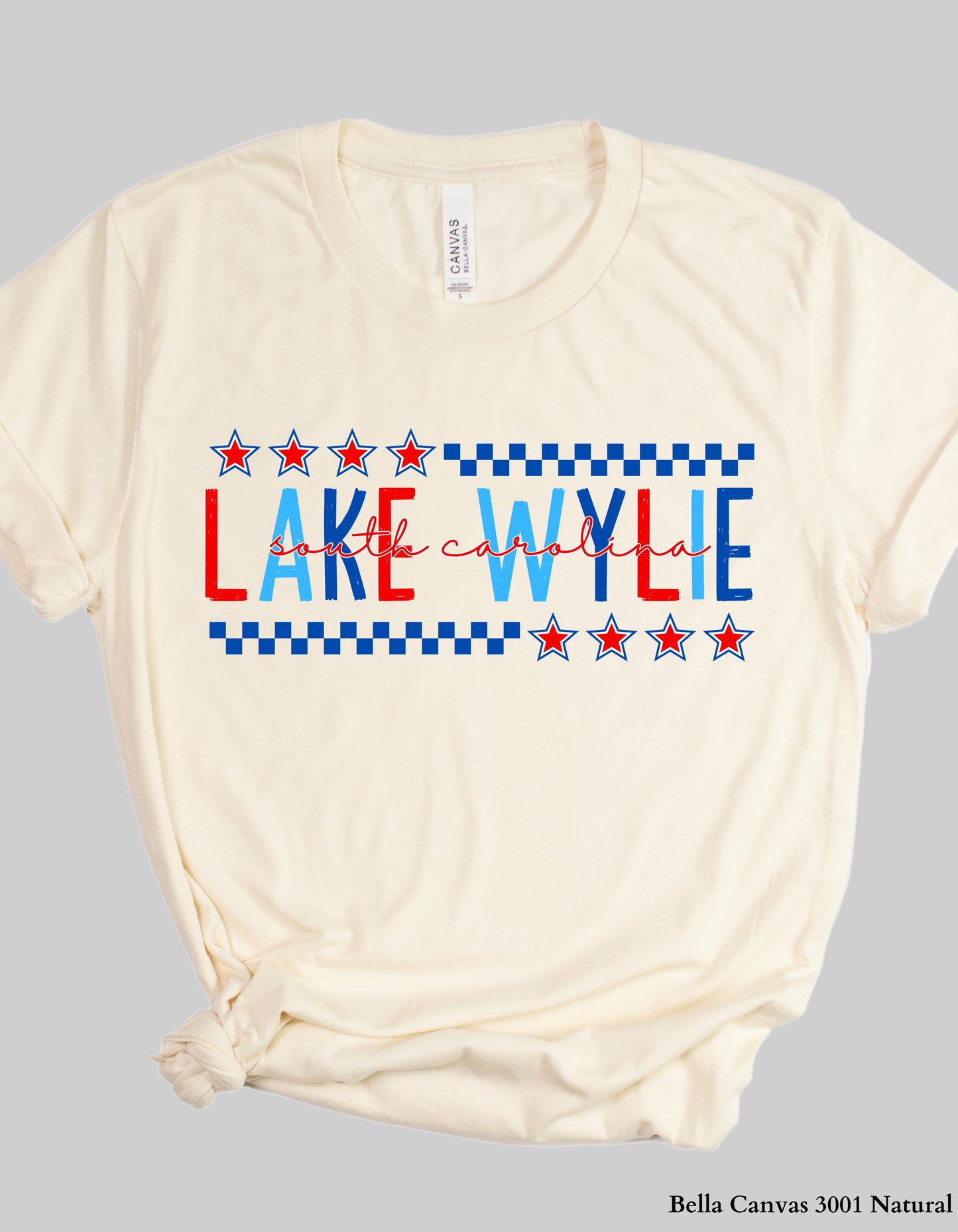 Lake Wylie SC Fourth of July Shirt – Patriotic Red, White & Blue Hometown T-Shirt