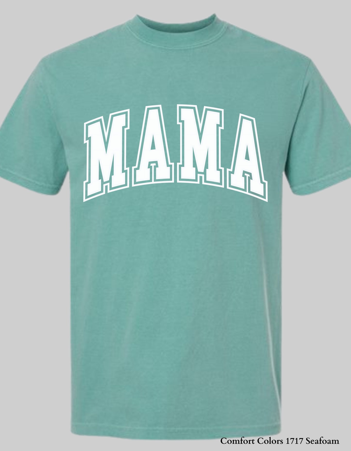 Pastel MAMA Shirt or Sweatshirt – Comfort Colors Mother's Day Gift (Collegiate White Text Design)