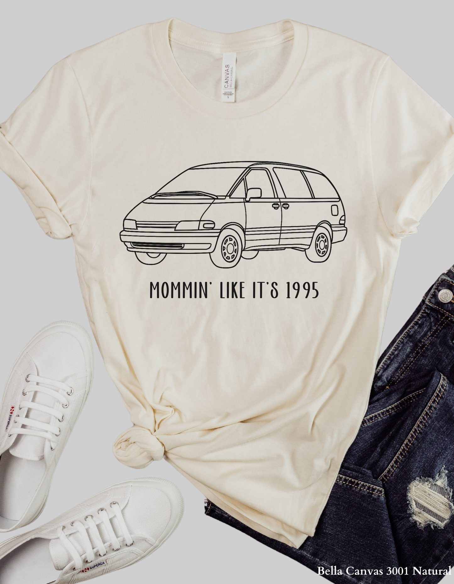 Mommin’ Like It’s 1995 – Retro Minivan Throwback T-Shirt or Sweatshirt