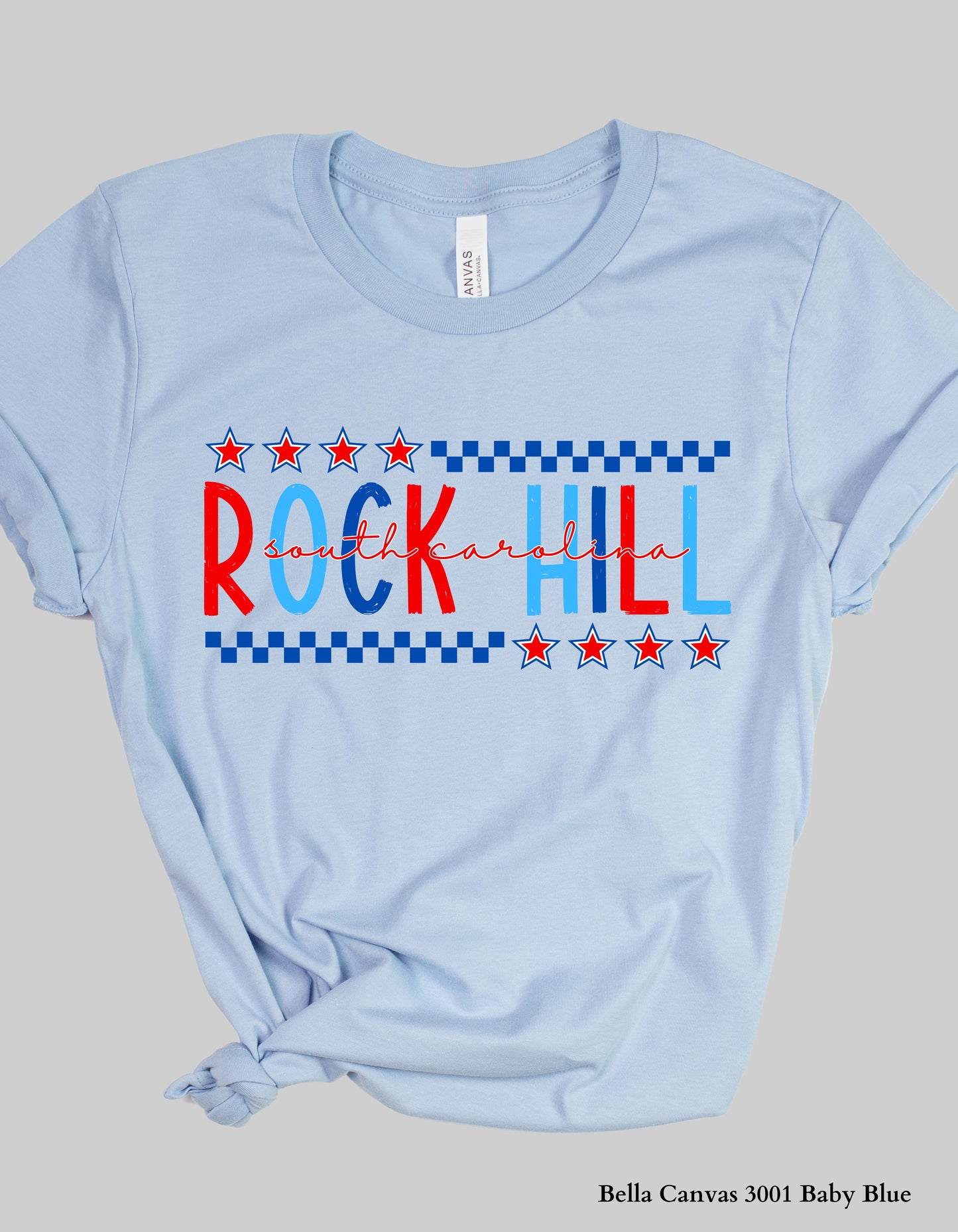 Rock Hill SC Fourth of July Shirt – Patriotic Red, White & Blue Hometown T-Shirt