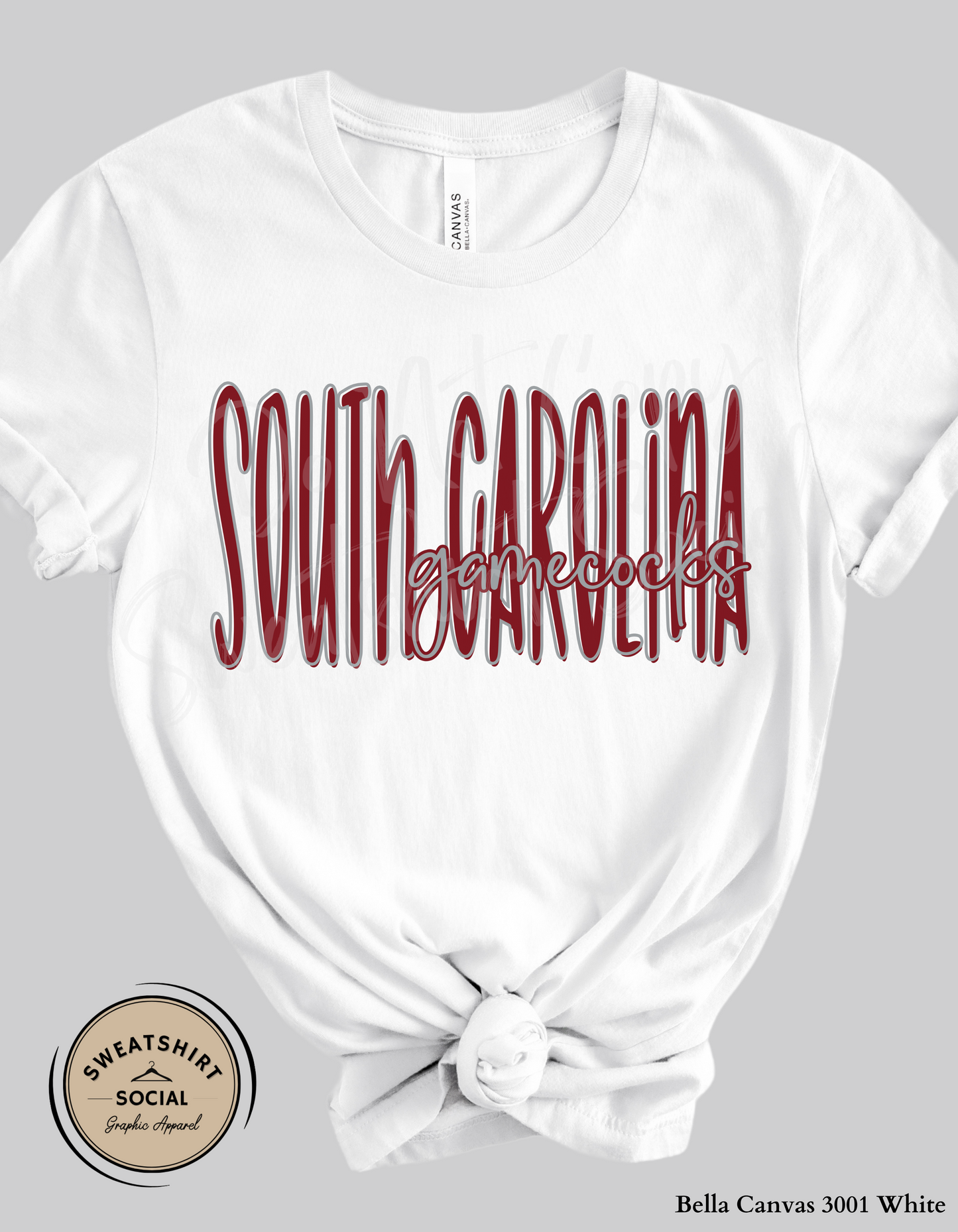 South Carolina Gamecocks Lettered Look Tee or Sweatshirt – Adult Sizes