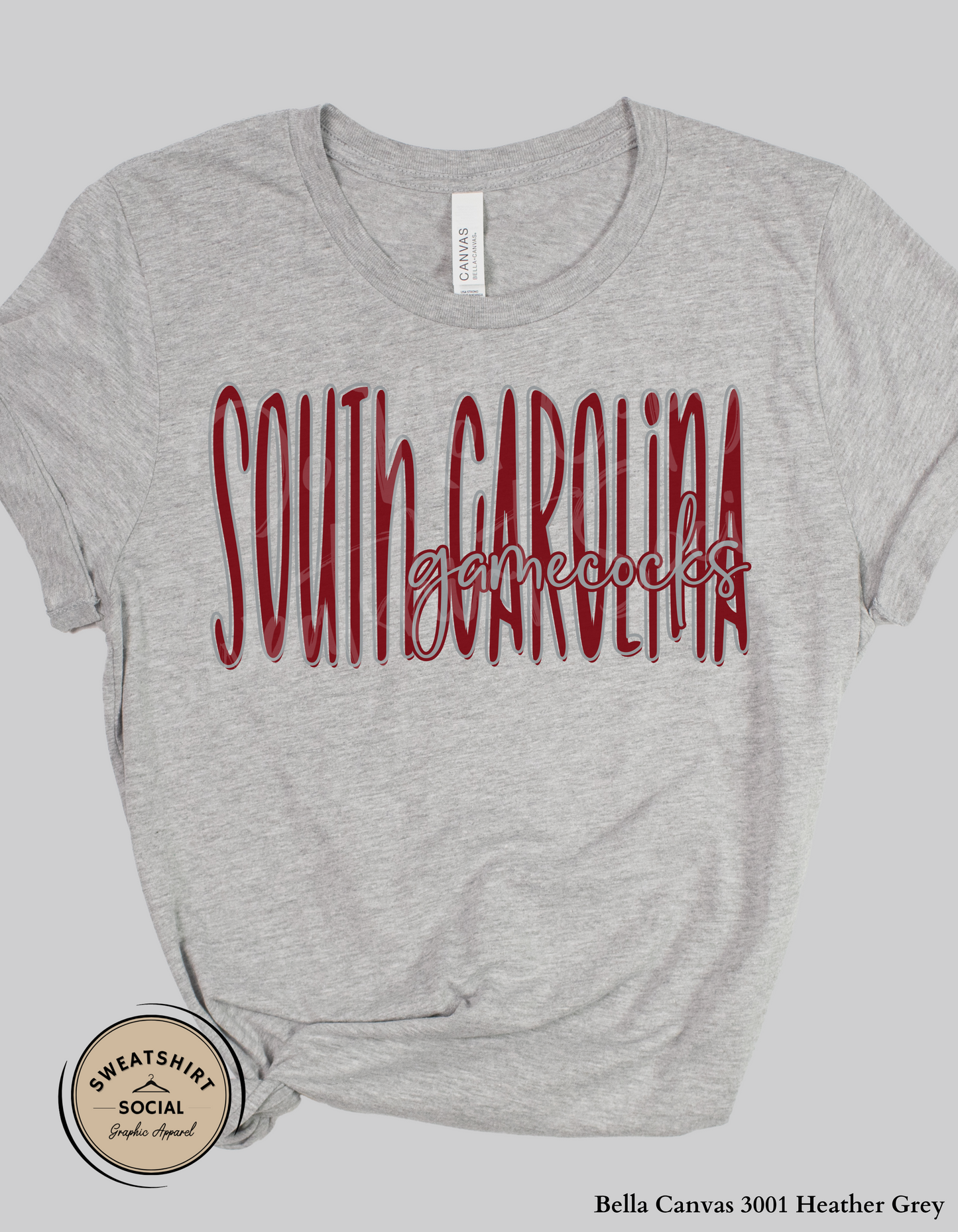 South Carolina Gamecocks Lettered Look Tee or Sweatshirt – Adult Sizes