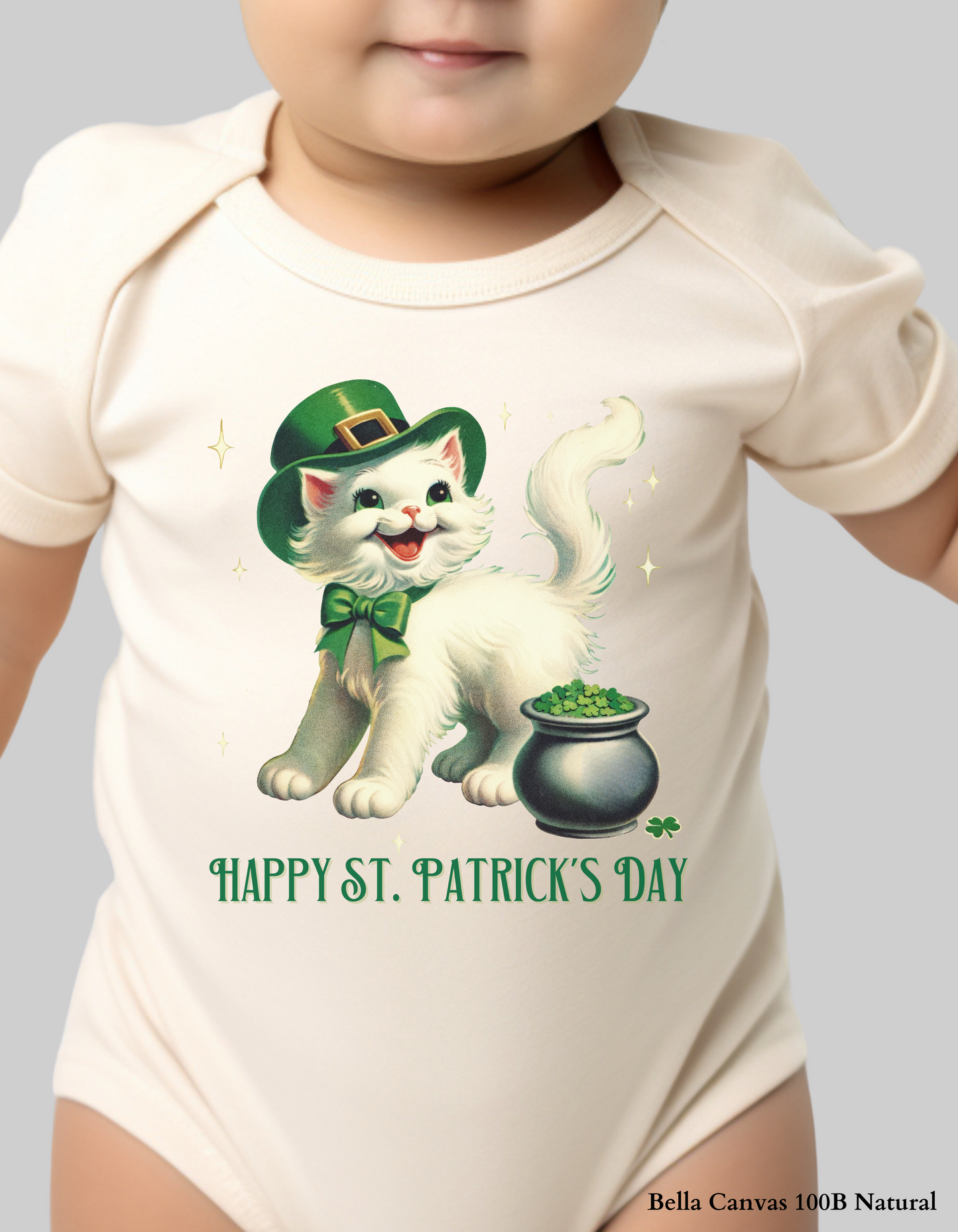 Lucky Kitty St. Patrick’s Day Shirt & Sweatshirt for Kids ☘️🐱