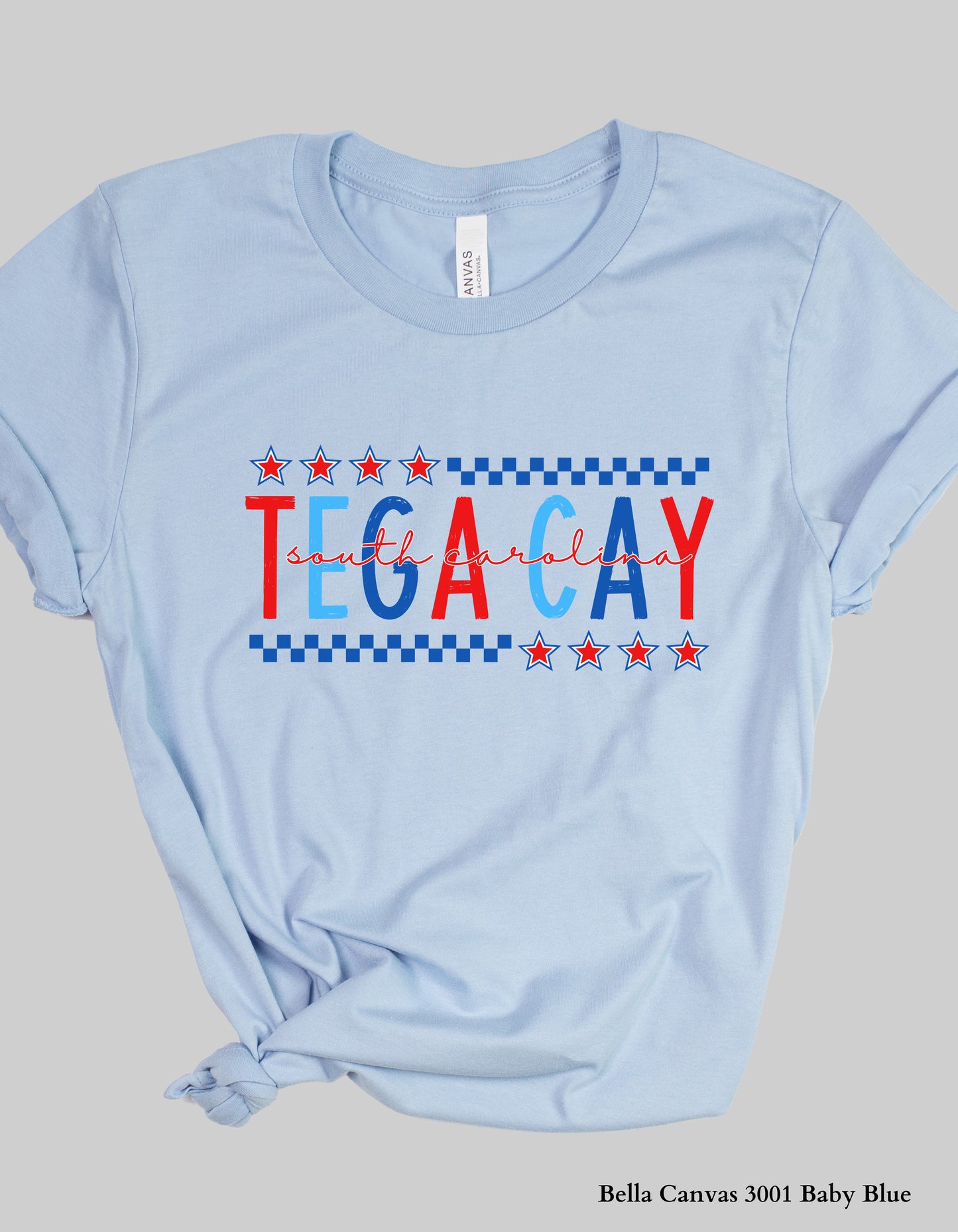 Tega Cay SC Fourth of July Shirt – Patriotic Red, White & Blue Hometown T-Shirt