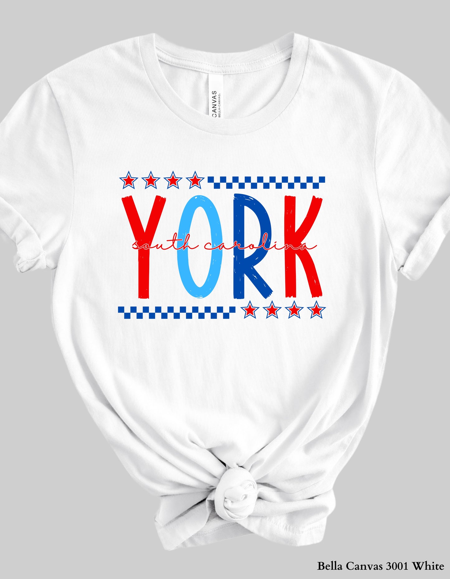 York SC Fourth of July Shirt – Patriotic Red, White & Blue Hometown T-Shirt