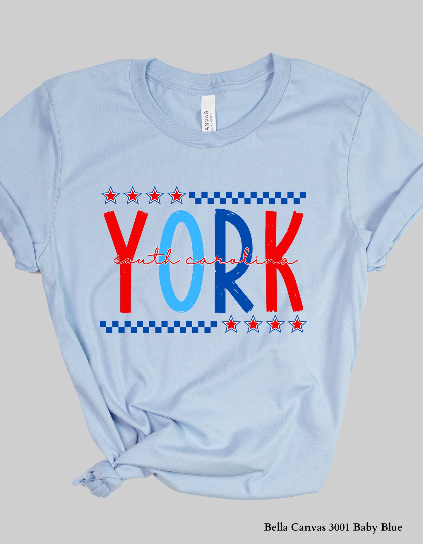 York SC Fourth of July Shirt – Patriotic Red, White & Blue Hometown T-Shirt