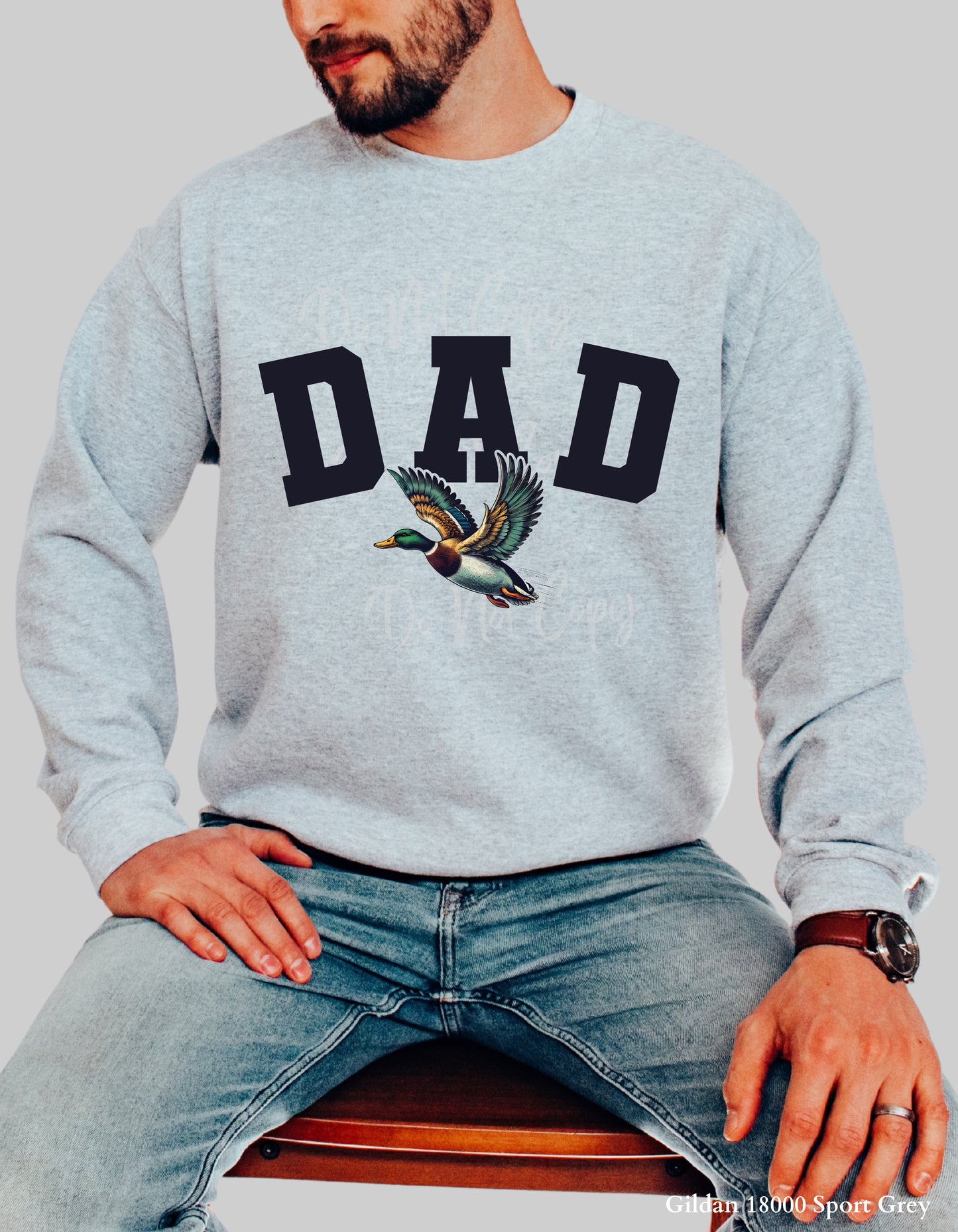 Mallard Duck Block DAD Shirt T-Shirt or Sweatshirt – Hunting-Inspired Gift for Outdoorsy Dads