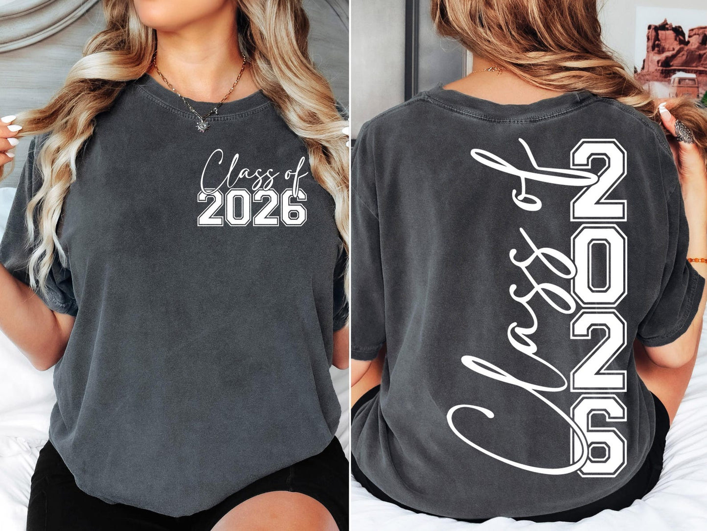 Class of 2026 Script & Varsity Senior Shirt β Graduation T-Shirt or Sweatshirt