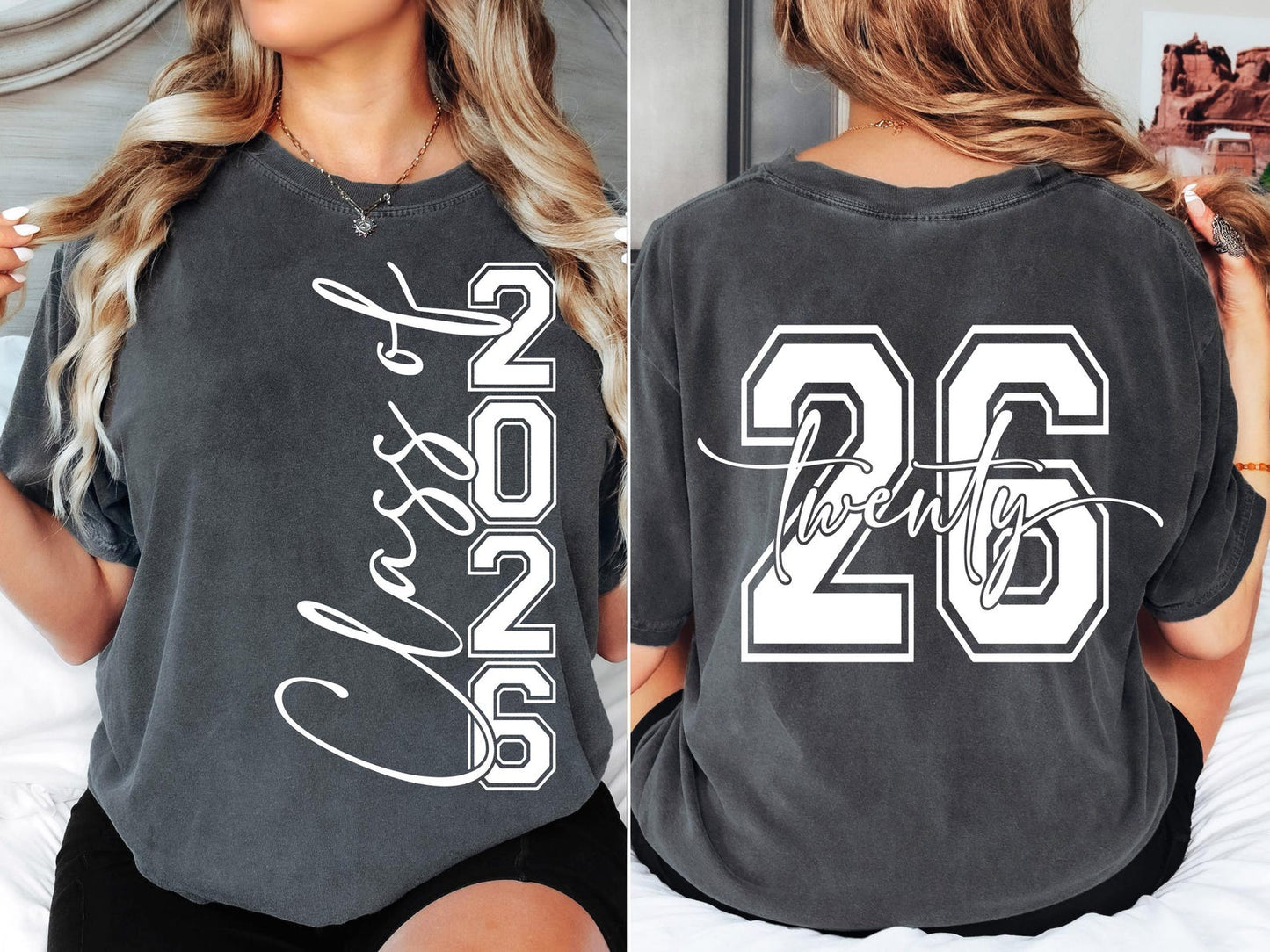 Class of 2026 Bold Script Senior Shirt β Graduation T-Shirt or Sweatshirt