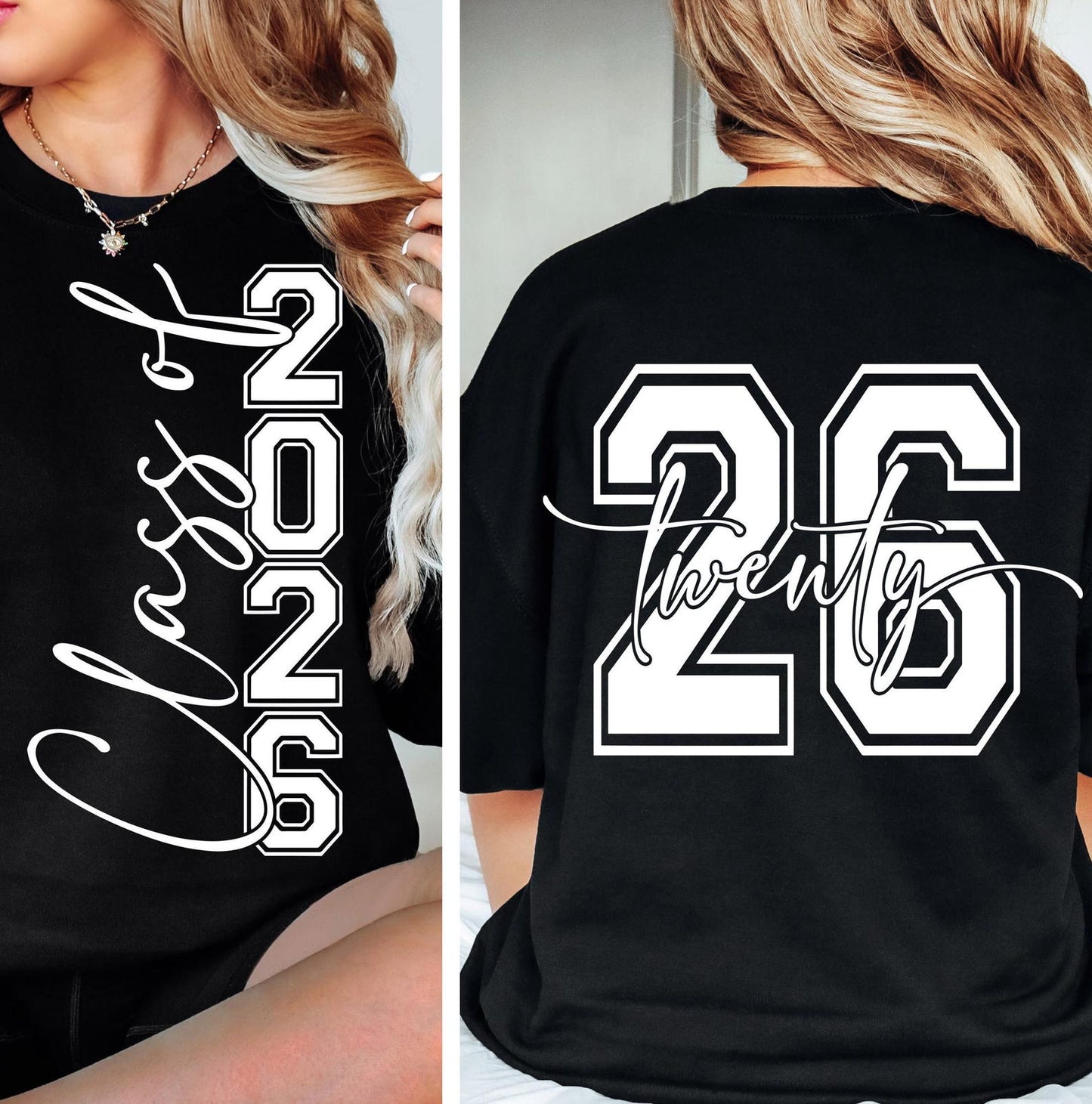 Class of 2026 Bold Script Senior Shirt β Graduation T-Shirt or Sweatshirt