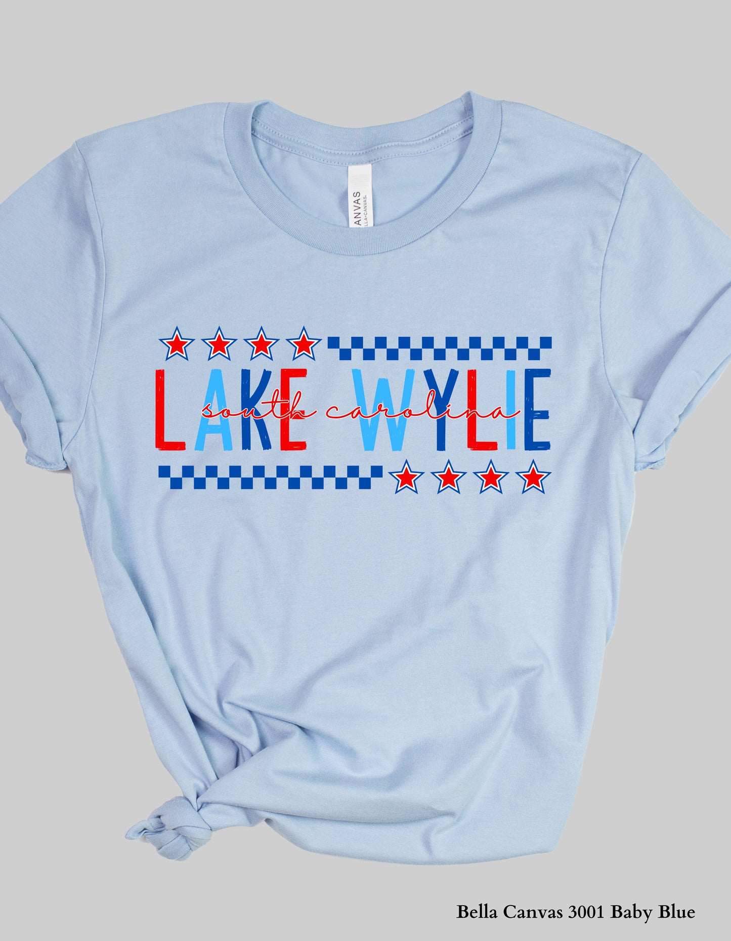 Lake Wylie SC Fourth of July Shirt – Patriotic Red, White & Blue Hometown T-Shirt