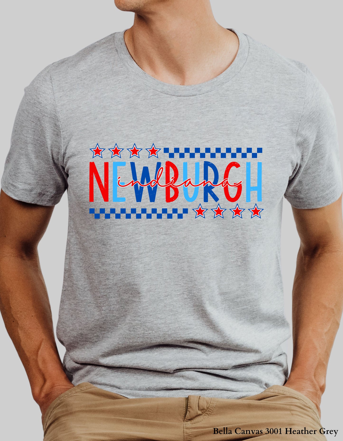 Newburgh IN Fourth of July Shirt – Patriotic Red, White & Blue Hometown T-Shirt or Tank