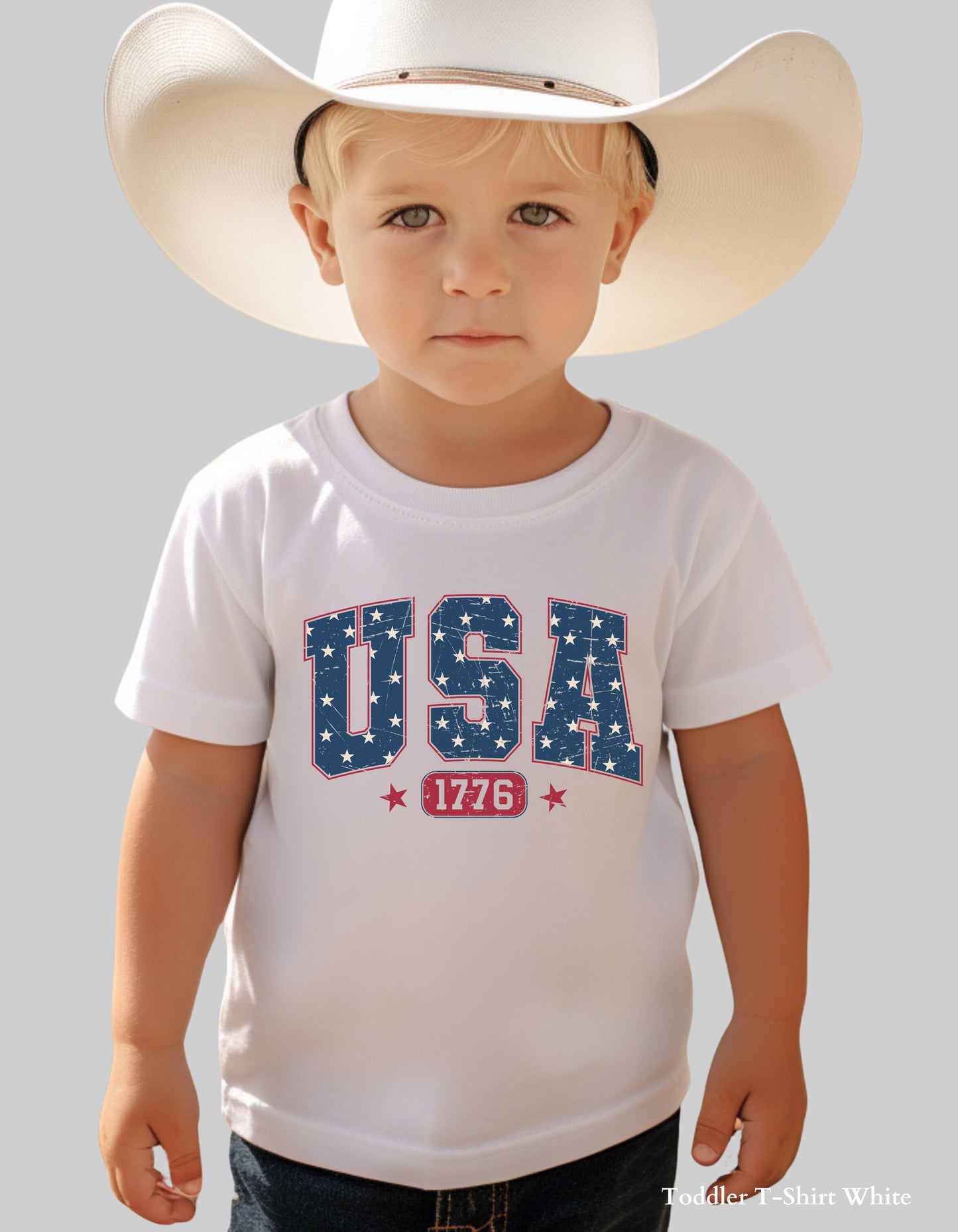 Kids USA 1776 Shirt – 4th of July Patriotic Graphic Tee or Sweatshirt (Family Matching Design)