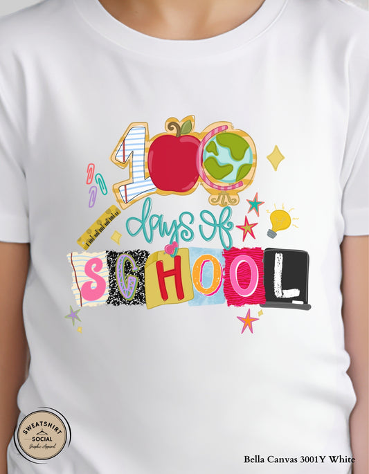 100th Day Celebration Shirt for Kids – Colorful Classroom Design (Toddler–Youth Sizes)
