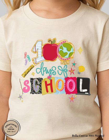100th Day Celebration Shirt for Kids – Colorful Classroom Design (Toddler–Youth Sizes)