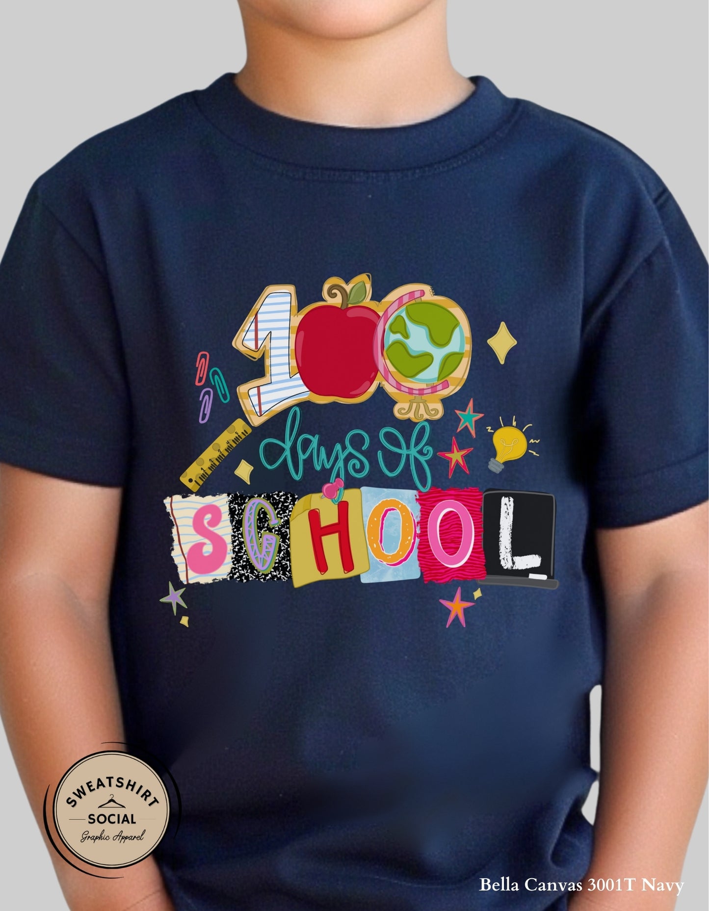 100th Day Celebration Shirt for Kids – Colorful Classroom Design (Toddler–Youth Sizes)