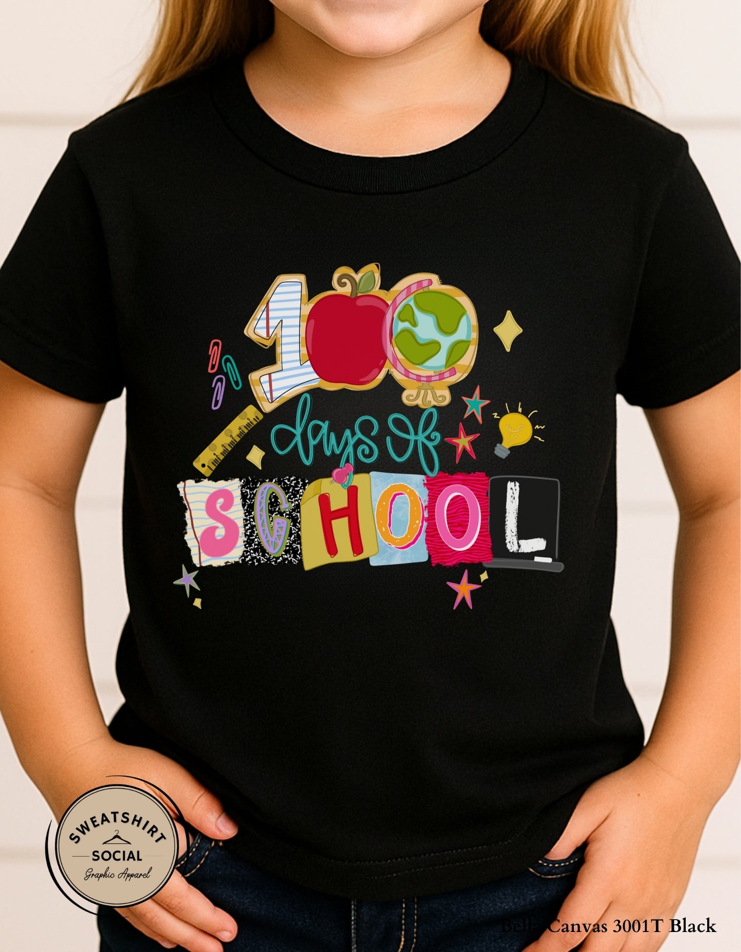 100th Day Celebration Shirt for Kids – Colorful Classroom Design (Toddler–Youth Sizes)