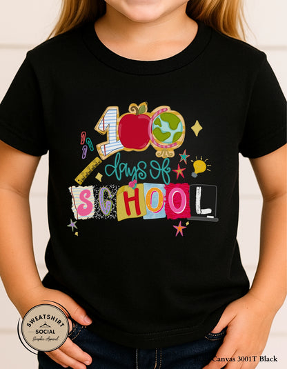 100th Day Celebration Shirt for Kids – Colorful Classroom Design (Toddler–Youth Sizes)