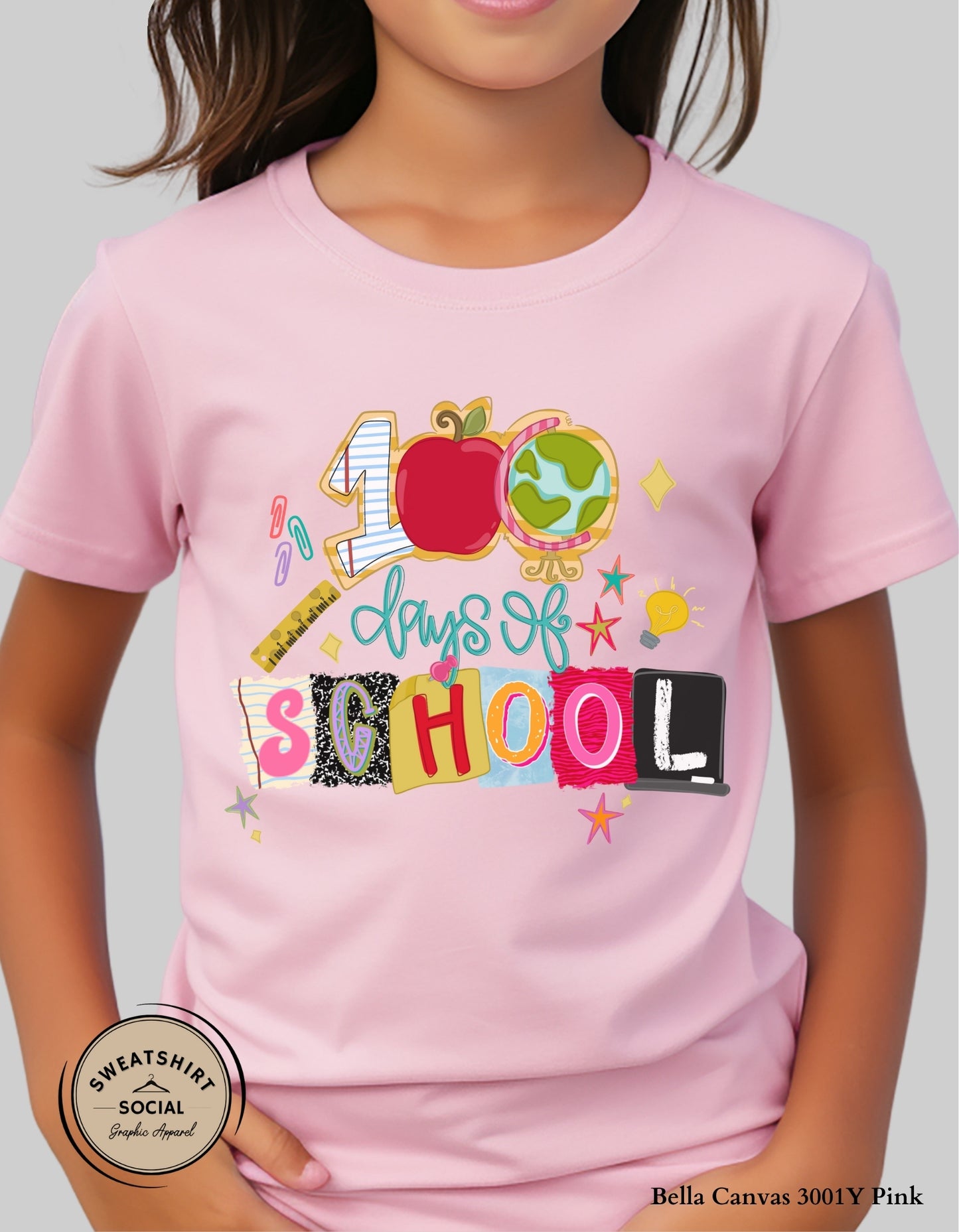 100th Day Celebration Shirt for Kids – Colorful Classroom Design (Toddler–Youth Sizes)