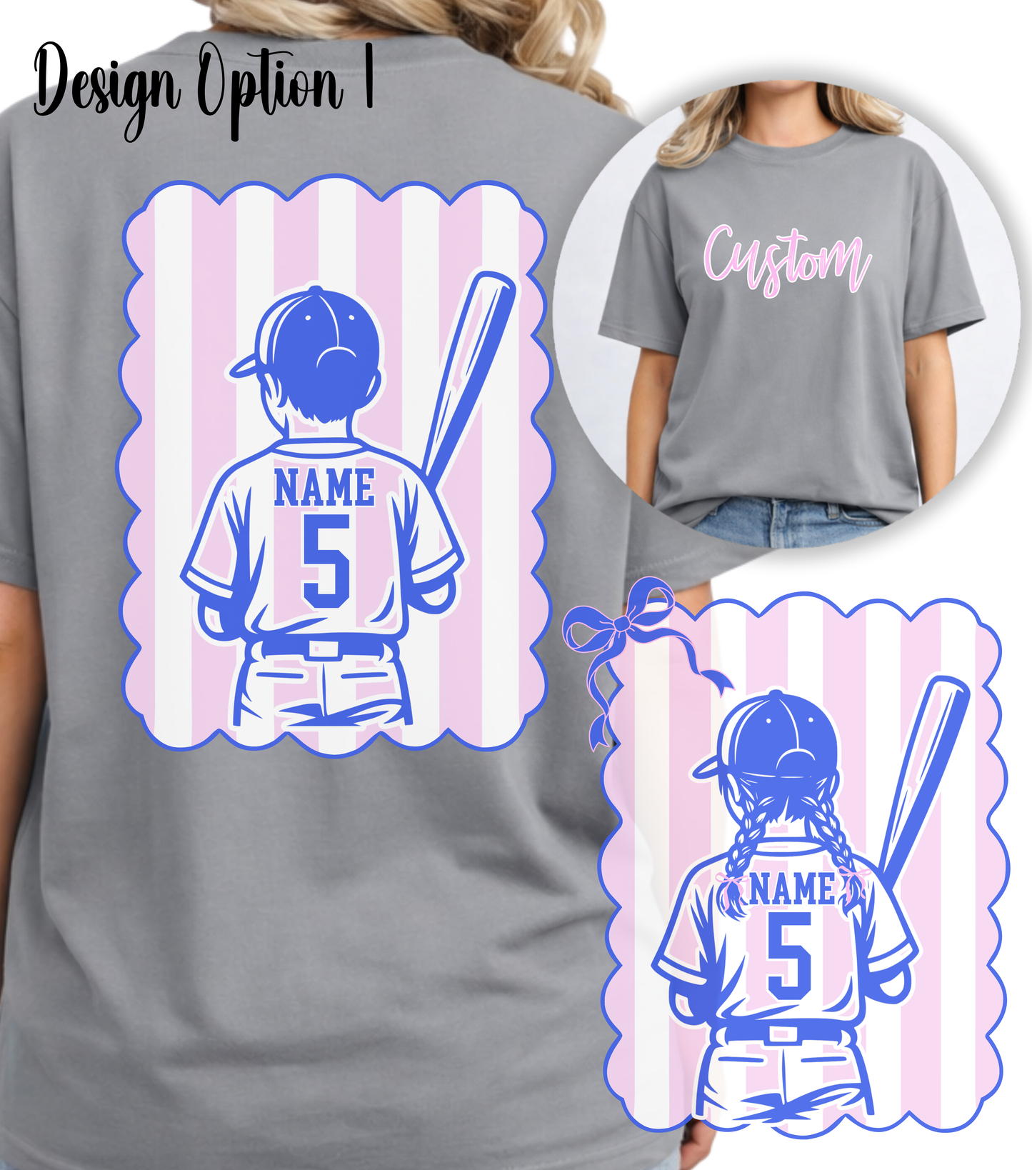 Custom Baseball or Softball Player Shirt or Sweatshirt – Personalized Name & Number Game Day Graphic (Adult Sizes S–2XL)