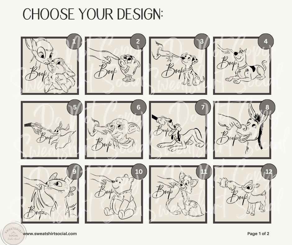 Boop Collection for Kids – Choose Your Design (Infant–Youth Sizes)