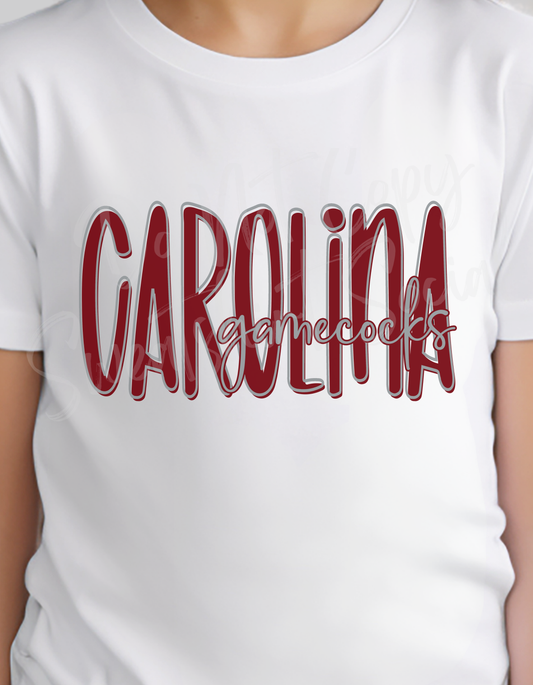 Carolina Gamecocks Lettered Look Tee – Youth Sizes