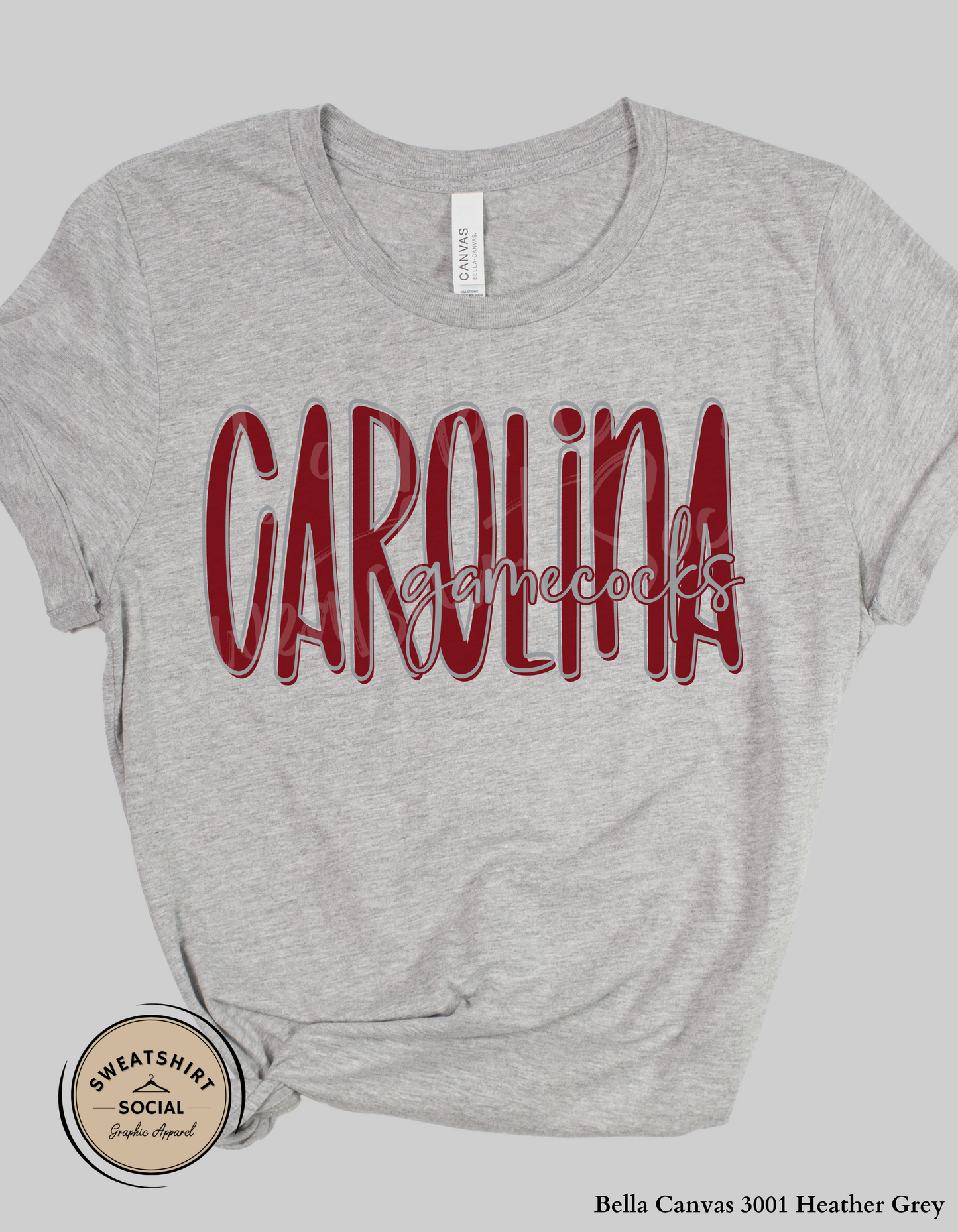 Carolina Gamecocks Lettered Look Tee or Sweatshirt – Adult Sizes
