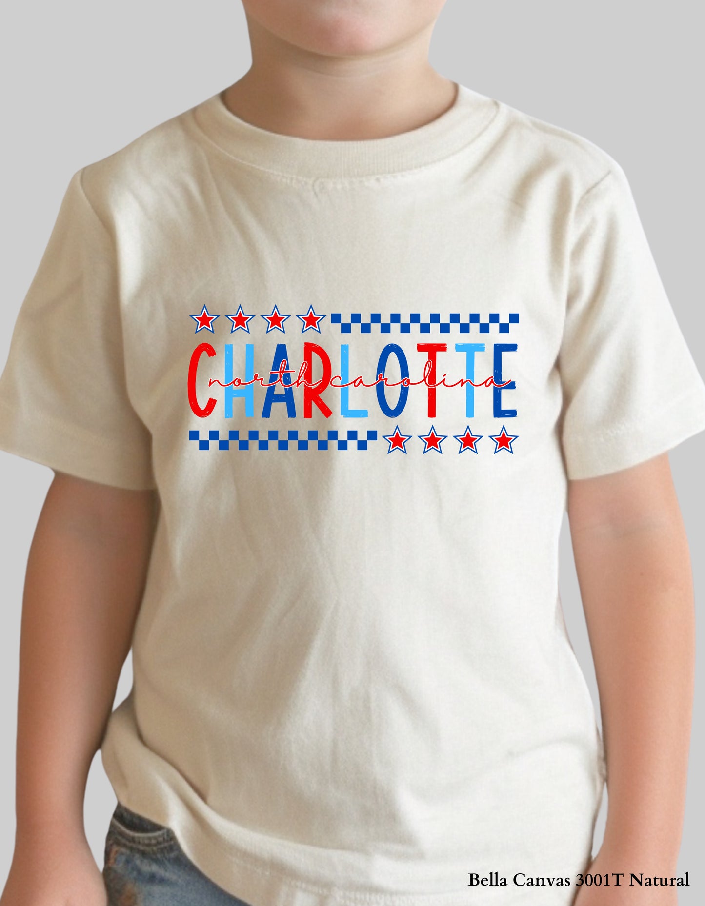 Kids’ Charlotte Fourth of July Shirt – Patriotic Hometown Tee (Infant, Toddler & Youth Sizes)