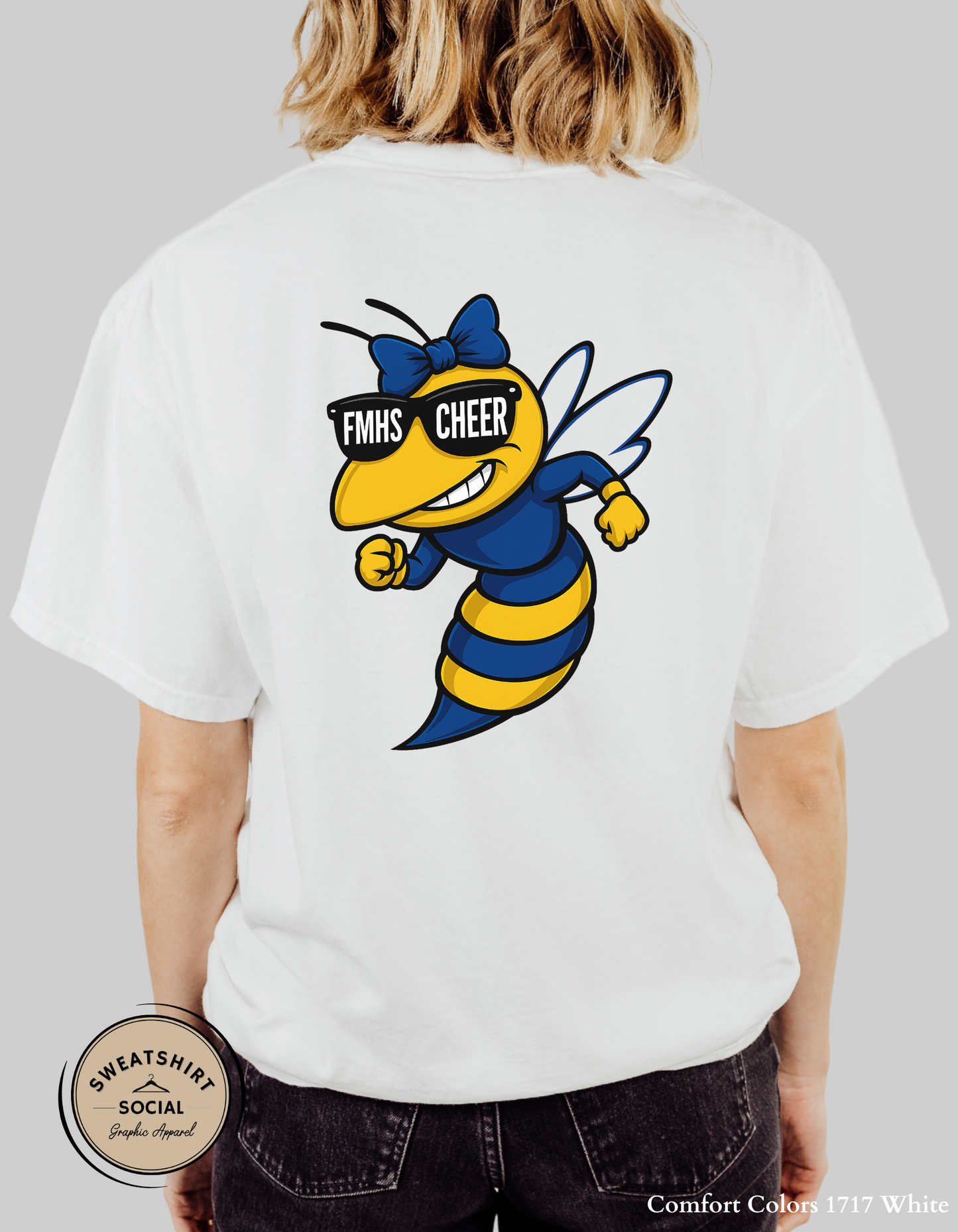 Custom Fort Mill Yellow Jackets Cheer Shirt – Pick Your Design (JV, Varsity, or FMHS Cheer)