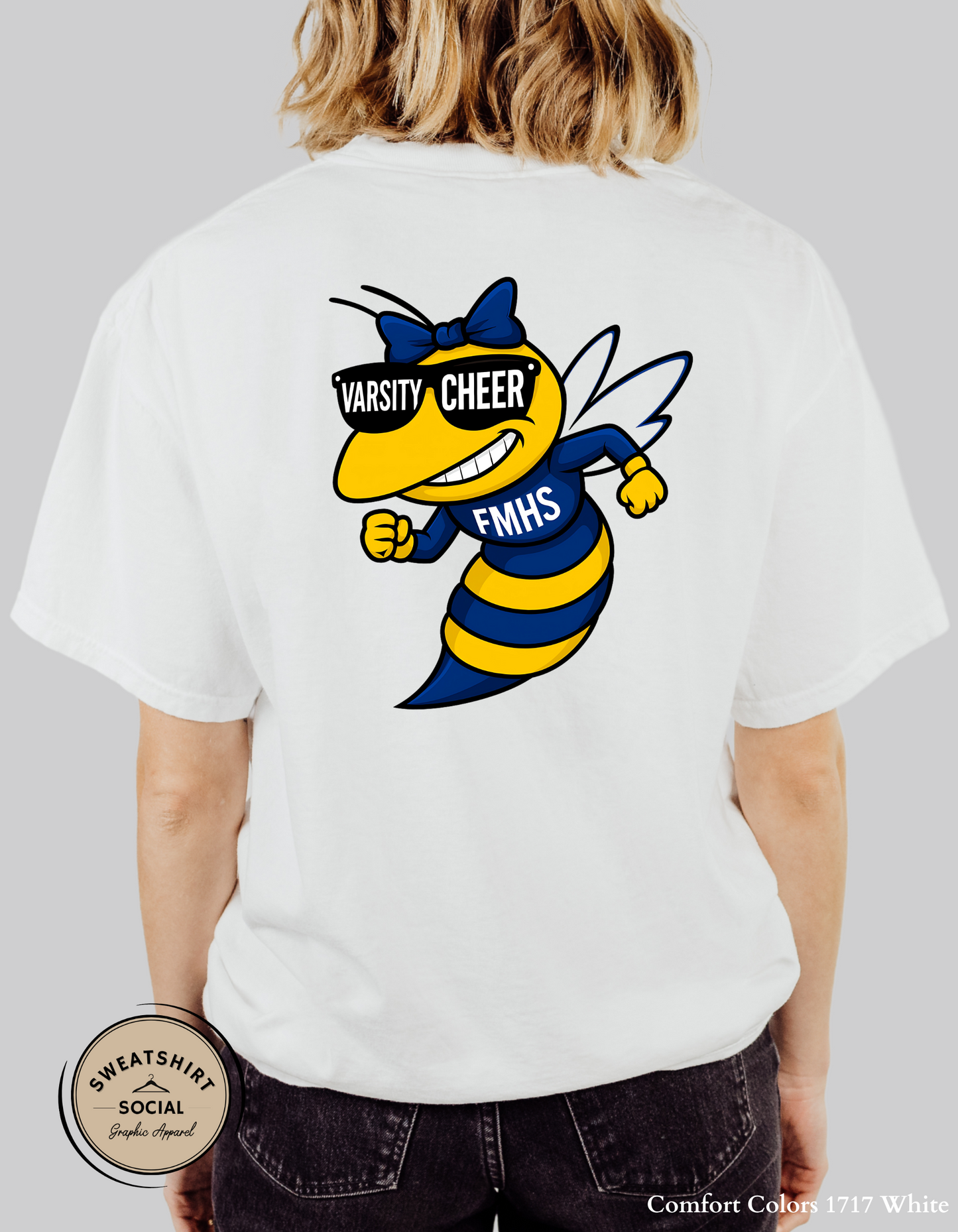 Custom Fort Mill Yellow Jackets Cheer Shirt – Pick Your Design (JV, Varsity, or FMHS Cheer)