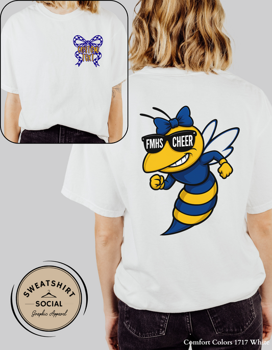 Custom Fort Mill Yellow Jackets Cheer Shirt – Pick Your Design (JV, Varsity, or FMHS Cheer)