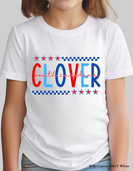 Kids’ Clover Fourth of July Shirt – Patriotic Hometown Tee (Infant, Toddler & Youth Sizes)