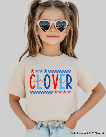 Kids’ Clover Fourth of July Shirt – Patriotic Hometown Tee (Infant, Toddler & Youth Sizes)