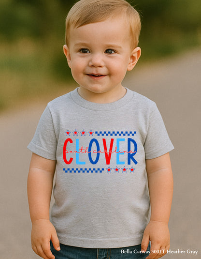 Kids’ Clover Fourth of July Shirt – Patriotic Hometown Tee (Infant, Toddler & Youth Sizes)