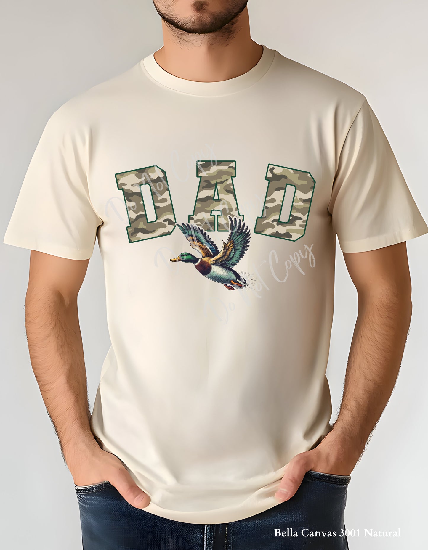 Camo DAD Mallard Duck T-Shirt or Sweatshirt – Hunting-Inspired Gift for Outdoorsy Dads