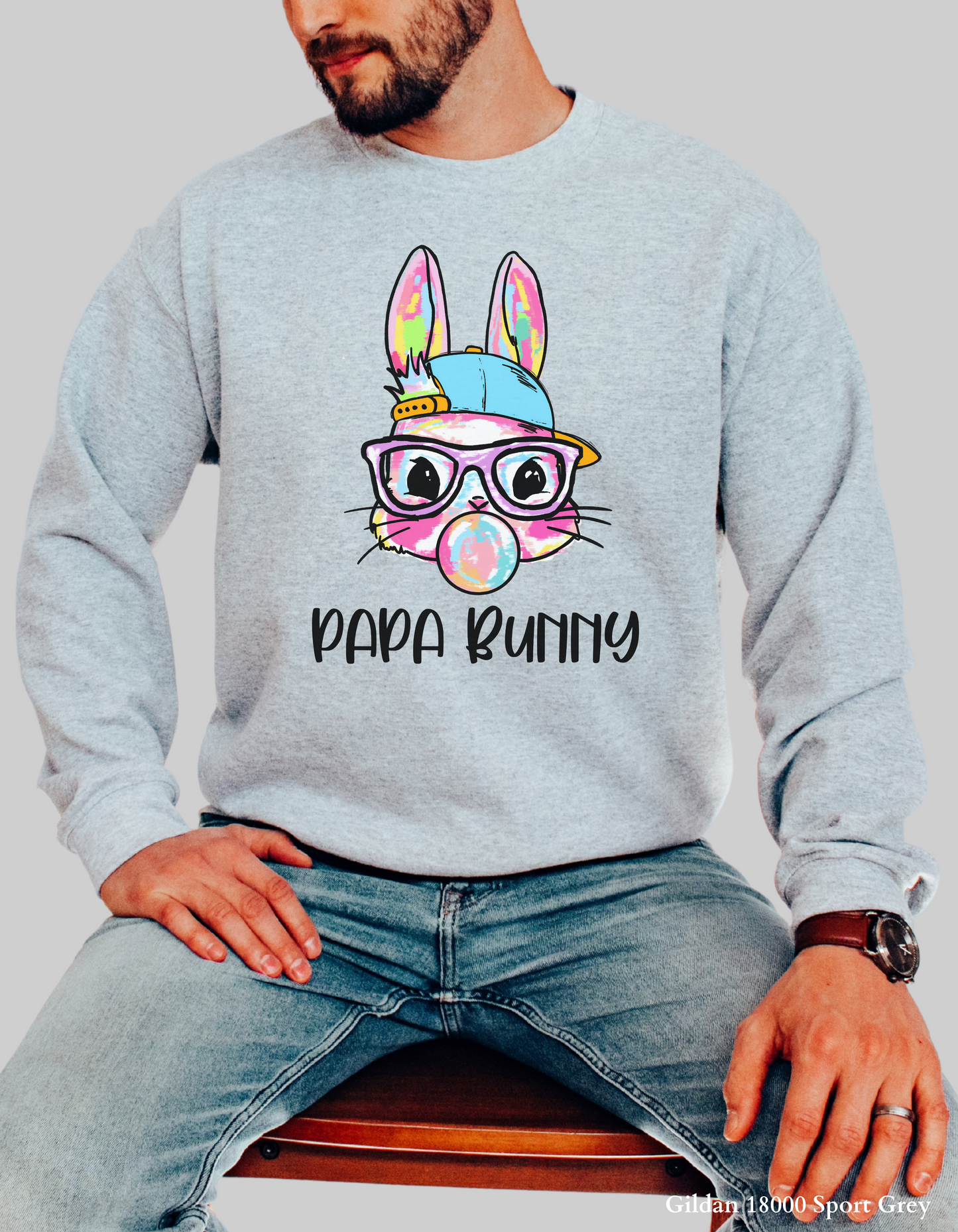 Custom Boy Bubble Bunny – Personalized Adult Easter T-Shirt or Sweatshirt (Family Matching)