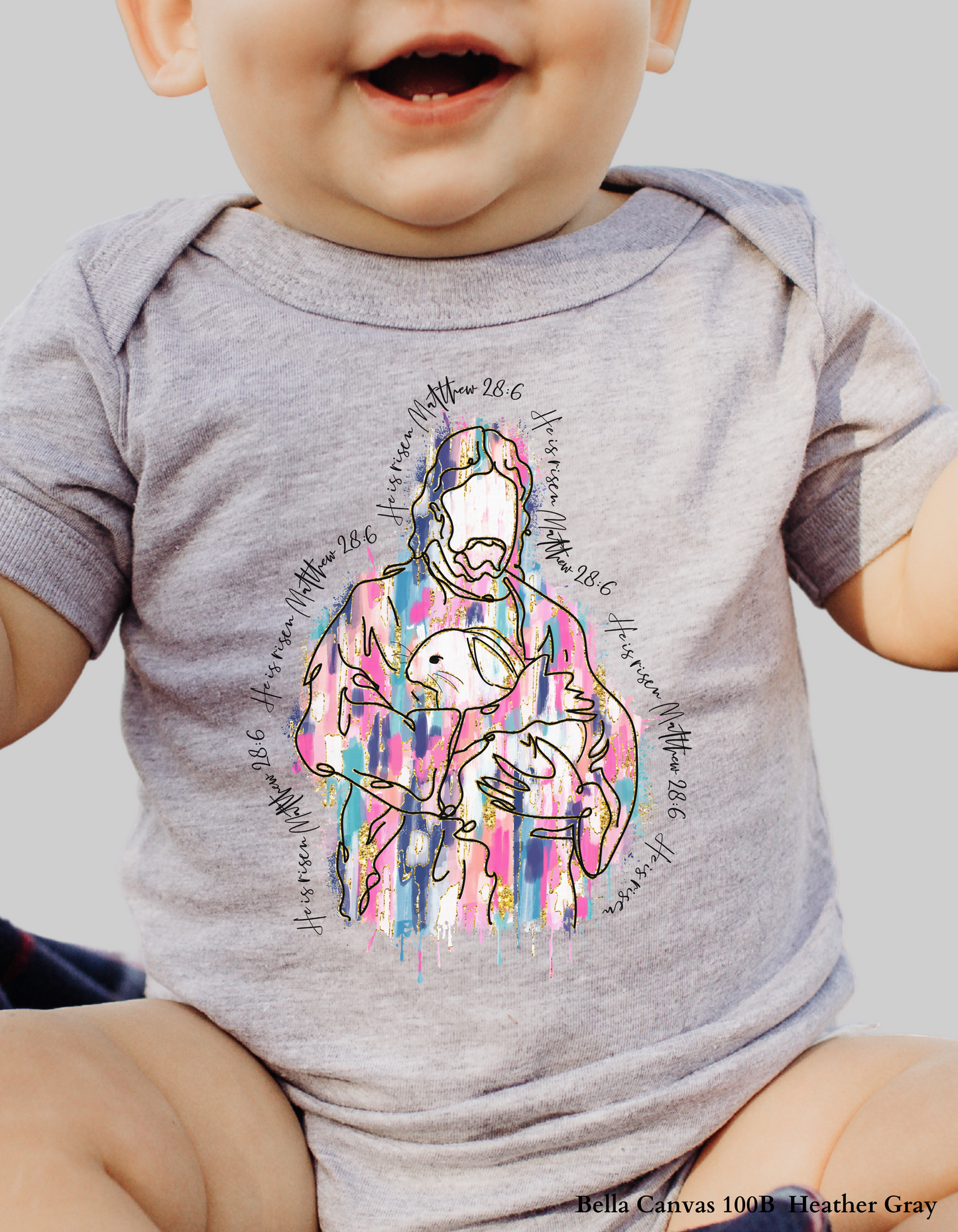 Kids He Is Risen – Matthew 28:6 Easter T-Shirt and Sweatshirt