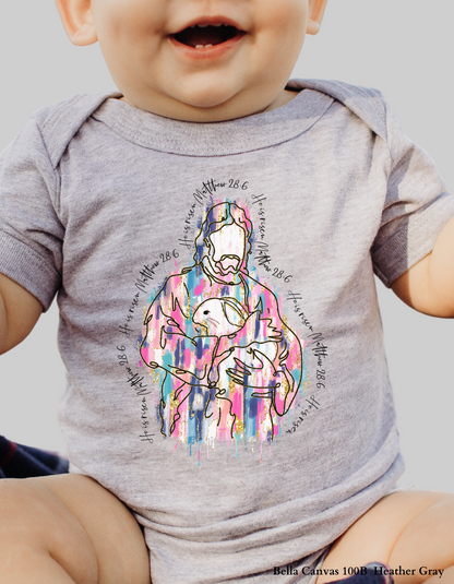 Kids He Is Risen – Matthew 28:6 Easter T-Shirt and Sweatshirt