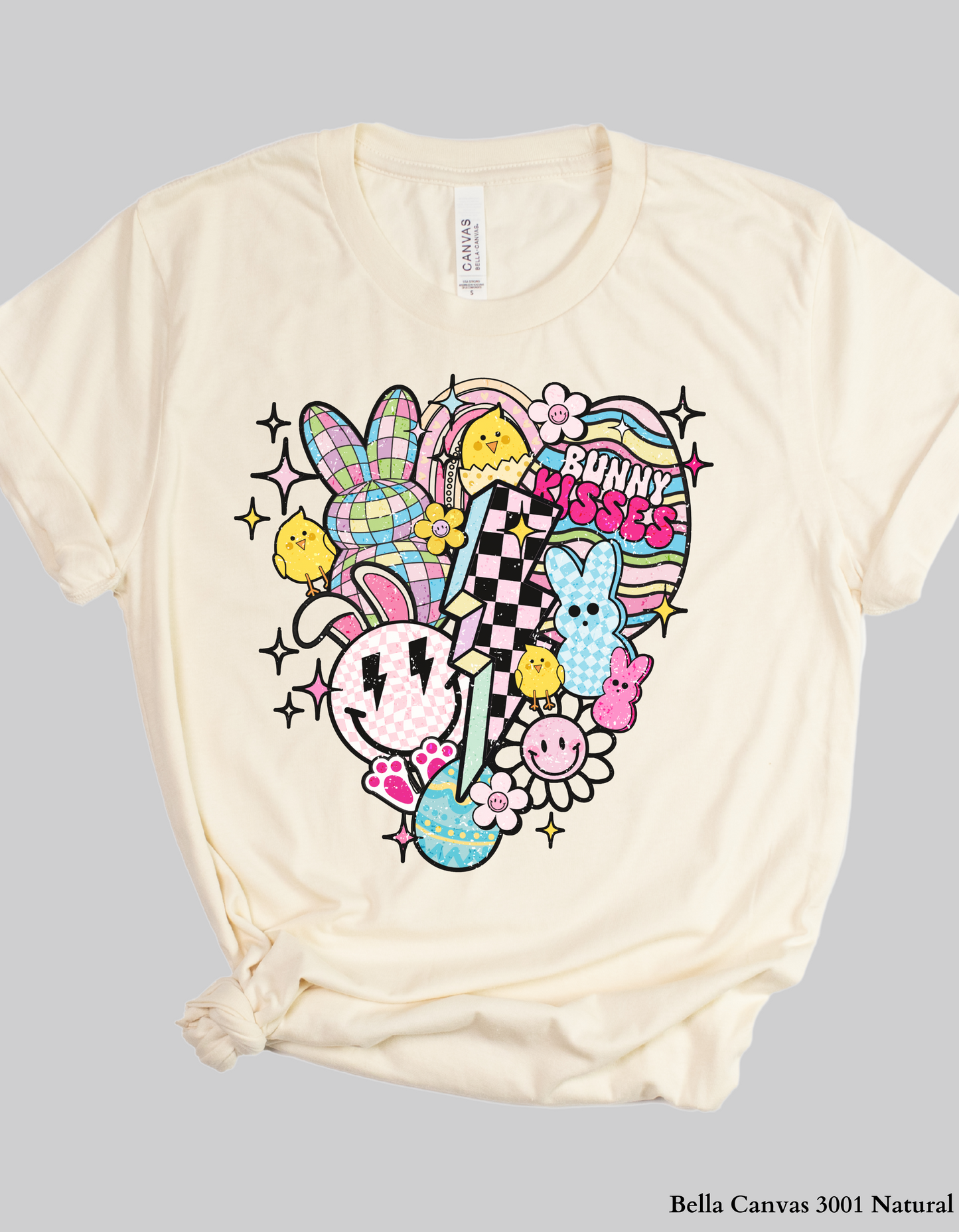Retro Bunny Kisses – Colorful Easter T-Shirt or Sweatshirt (Family Matching)