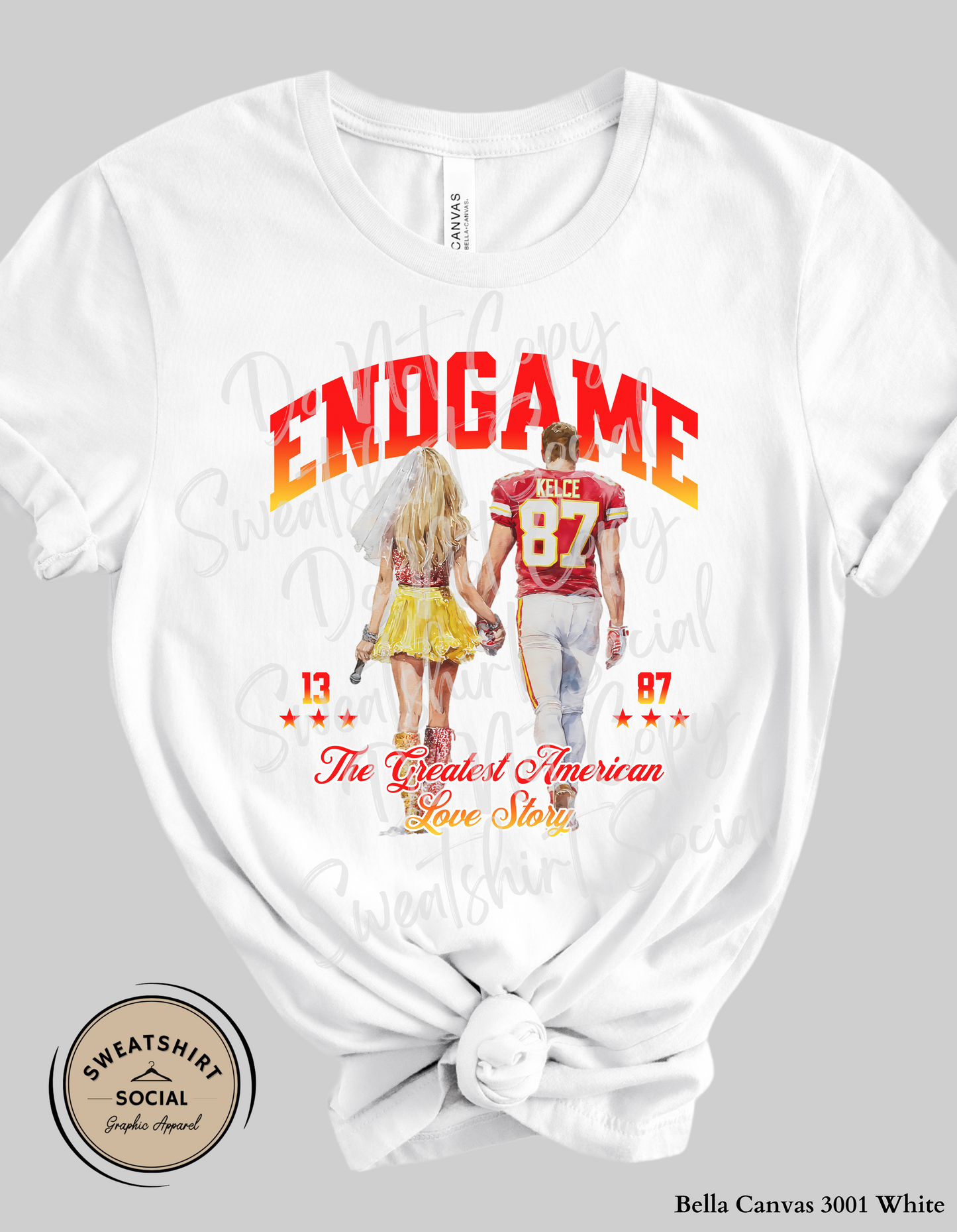 Endgame Football Tee – The Greatest American Love Story (Adult Sizes)
