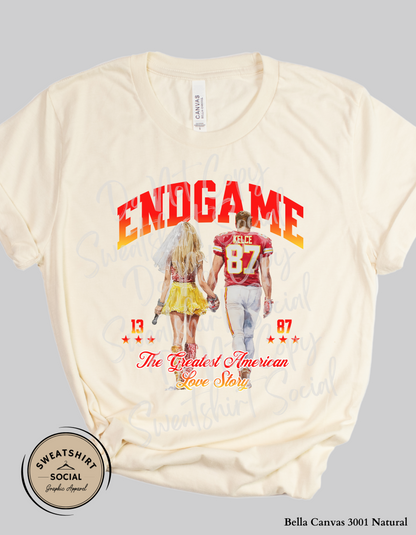 Endgame Football Tee – The Greatest American Love Story (Adult Sizes)