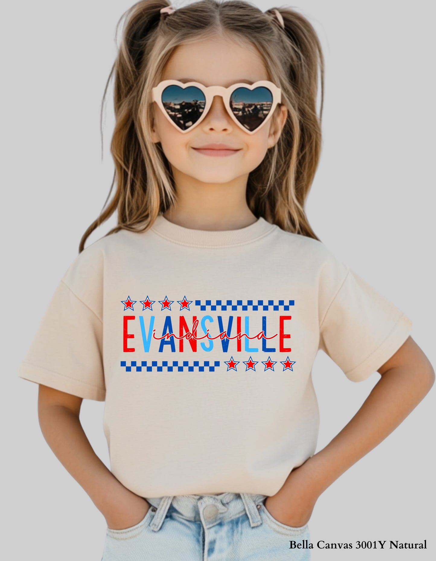 Kids’ Evansville Fourth of July Shirt – Patriotic Hometown Tee (Infant, Toddler & Youth Sizes)