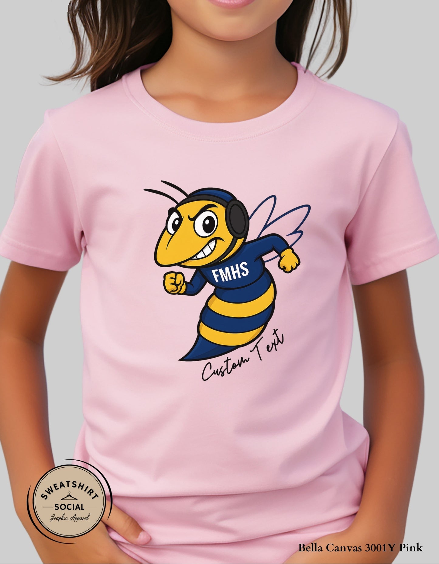Custom Kids Fort Mill Wrestling Shirt – Yellow Jackets Spirit Tee or Sweatshirt (Infant, Toddler & Youth)